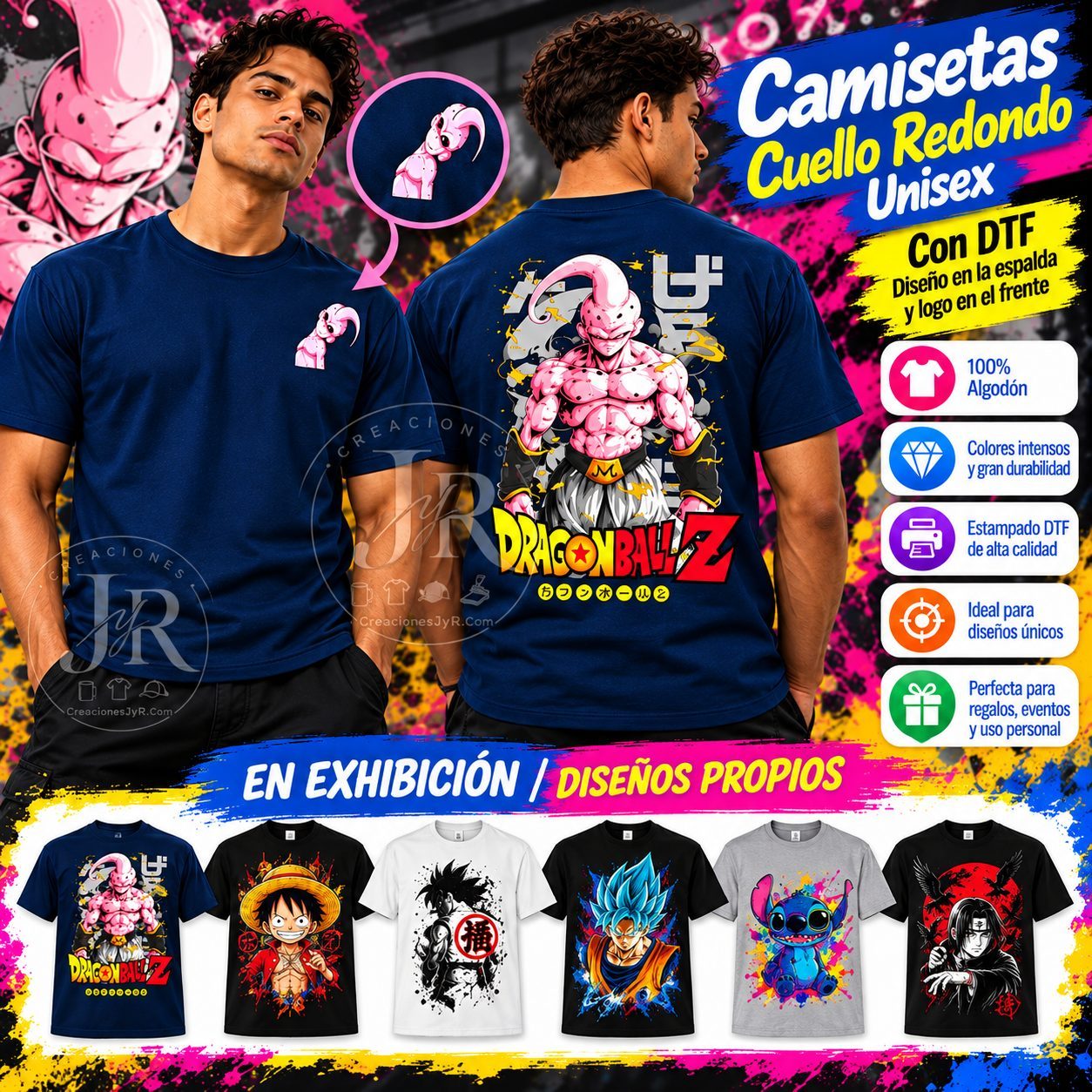 Camiseta Cuello Redondo Unisex con DTF