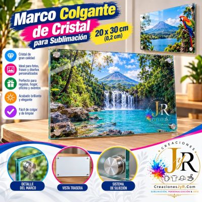Marco Colgante de Cristal 20x30cm
