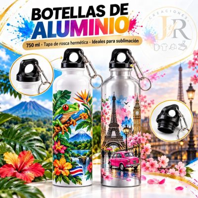 Botellas de Aluminio con Tapa Rosca 750 ML