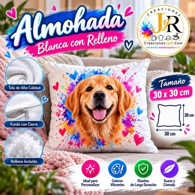 Almohada Blanca con Relleno 30x30cm